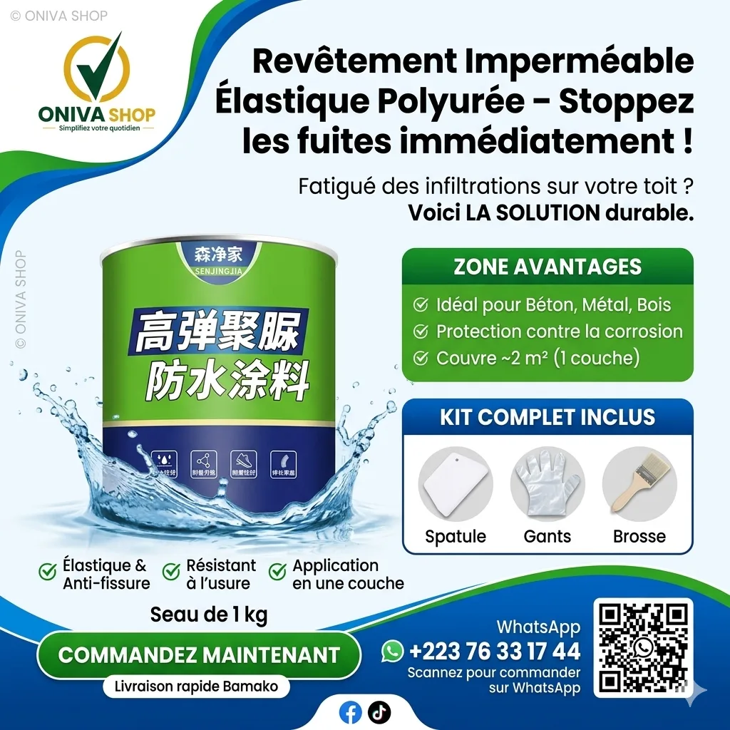Revêtement Imperméable Polyuréé Élastique Senjingjia 1 kg