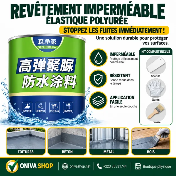 Revêtement Imperméable Polyuréé Élastique Senjingjia 1 kg