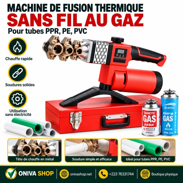 Soudeuse thermofusible portative au gaz pour tubes plastiques