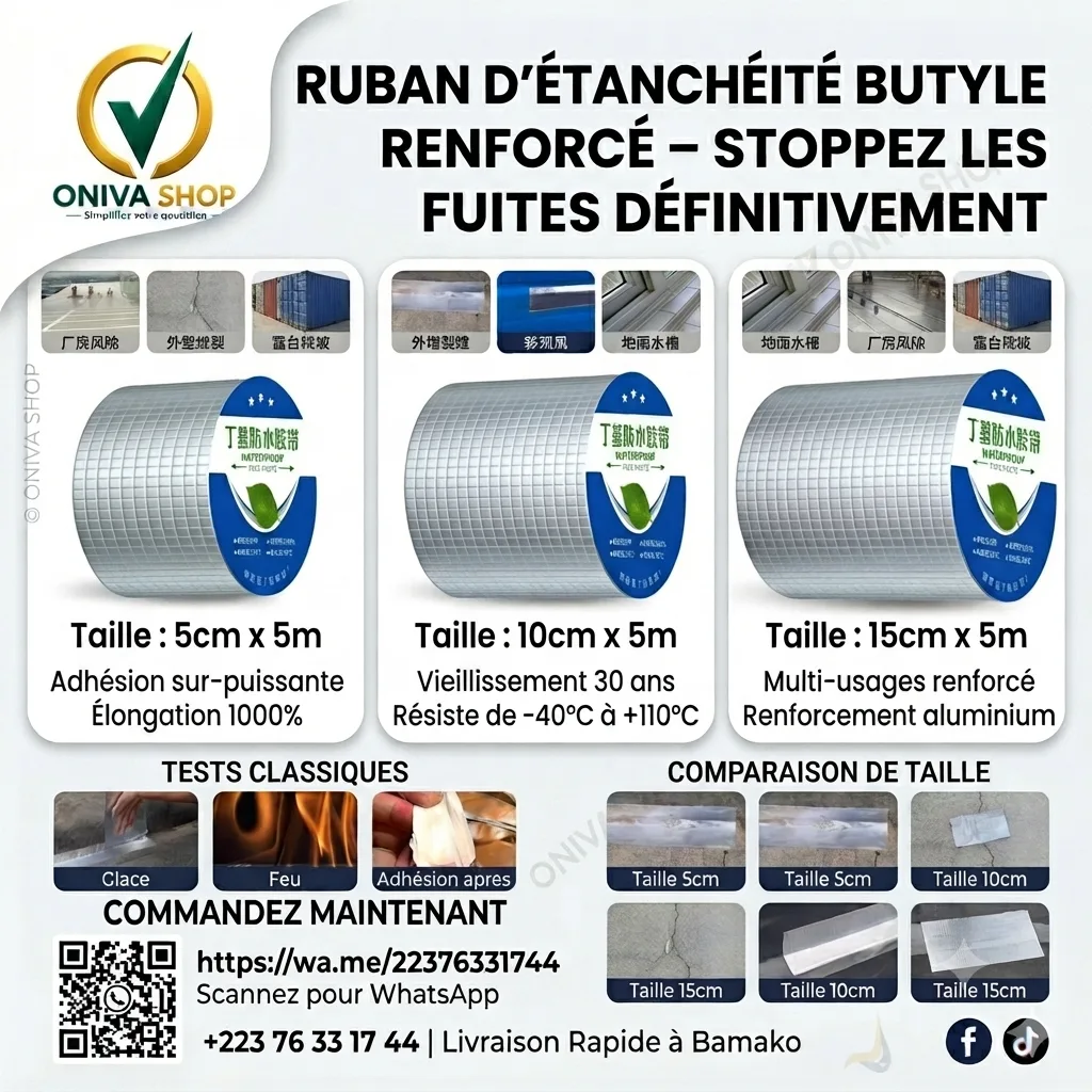 Rubans Adhésifs Butyle Haute Performance – Étanchéité Instantanée