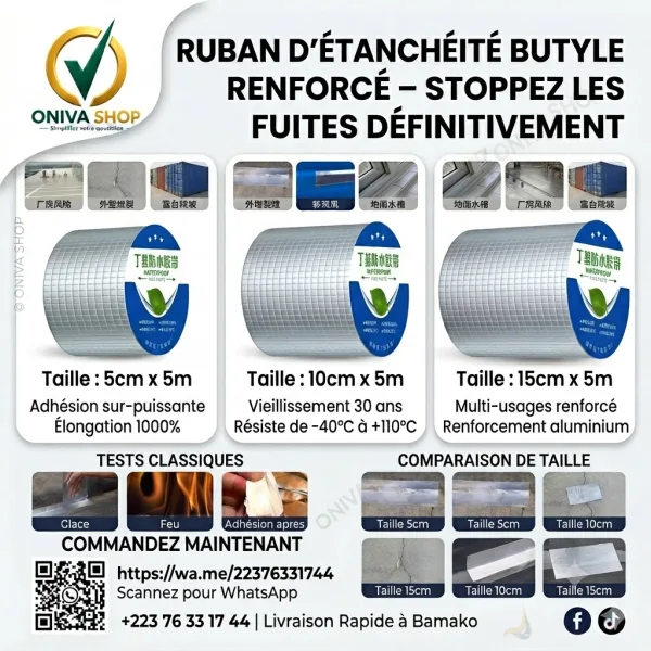 Rubans Adhésifs Butyle Haute Performance – Étanchéité Instantanée — vue 1