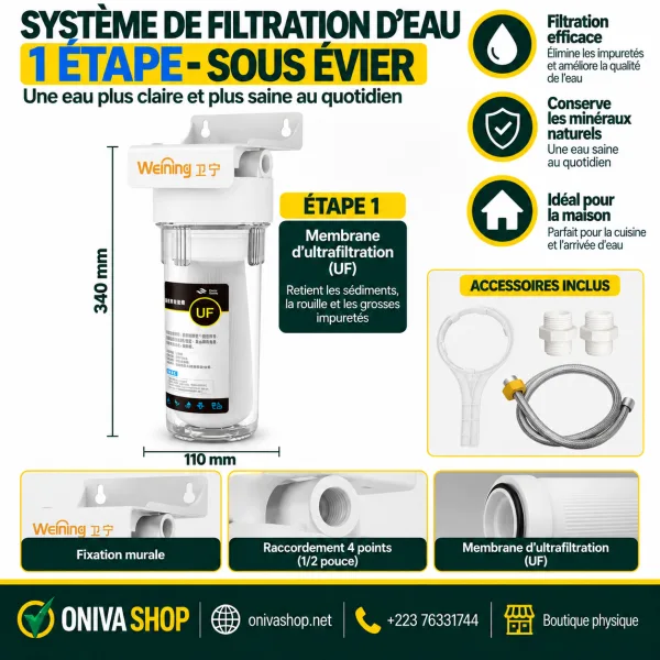Système de filtration d’eau sous évier Wellring – 1 à 3 niveaux — vue 2