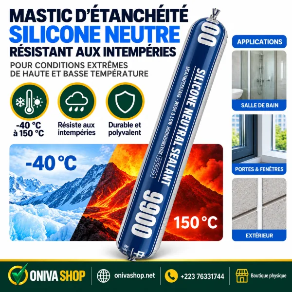 Mastic Silicone Neutre DELI 9900 Haute Performance