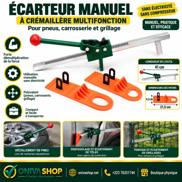 Écarteur manuel à crémaillère multifonction 41 cm
