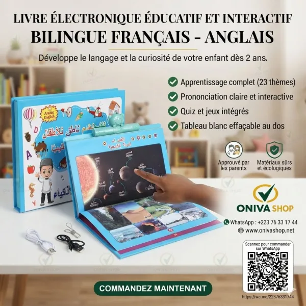 Livre Électronique Éducatif Interactif Rechargeable (2 à 6 ans)