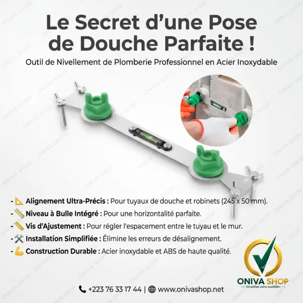 Outil de Nivellement pour Sorties de Douche et Mitigeur